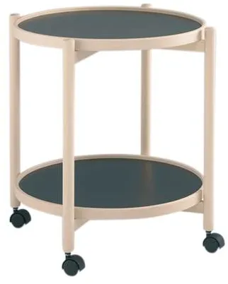 Thomsen Furniture James tarjoiluvaunu - pyökki/melamiini - luonnonpyökki - Ø50 cm