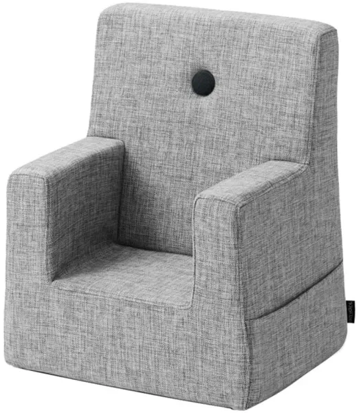 Lasten tuoli - vaaleanharmaa/tummanharmaa nappi