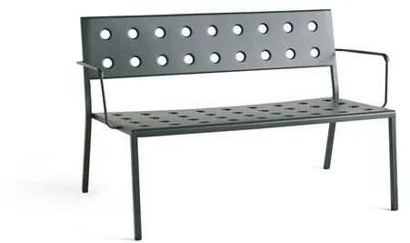 HAY Balcony Lounge -penkki käsinojilla Dark Forest