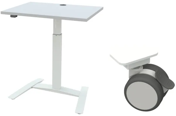 Single korkeussäädettävä pöytä - Pyörät