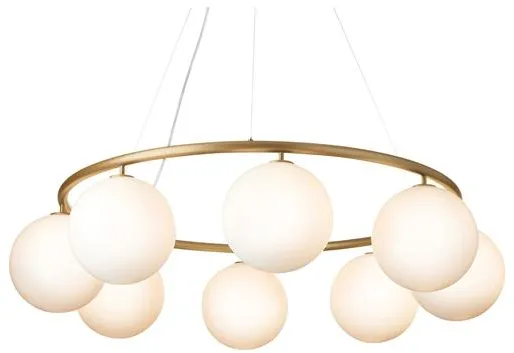 Nuura Miira 8 Circular Kattokruunu Messinki/Opal