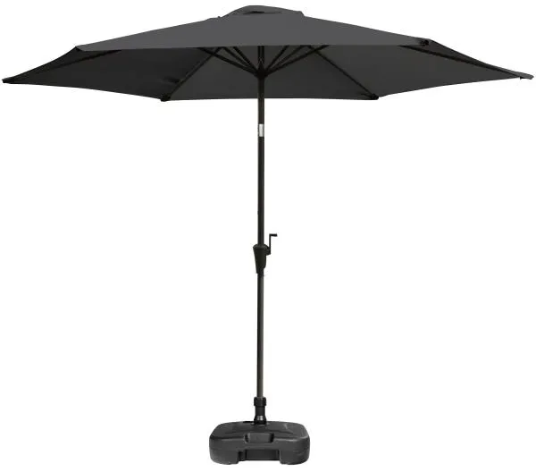 Tummennettävä tummanharmaa aurinkovarjo 3m 3m