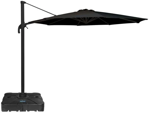 Roma-varjo aurinkovarjo pyörivällä musta 3m