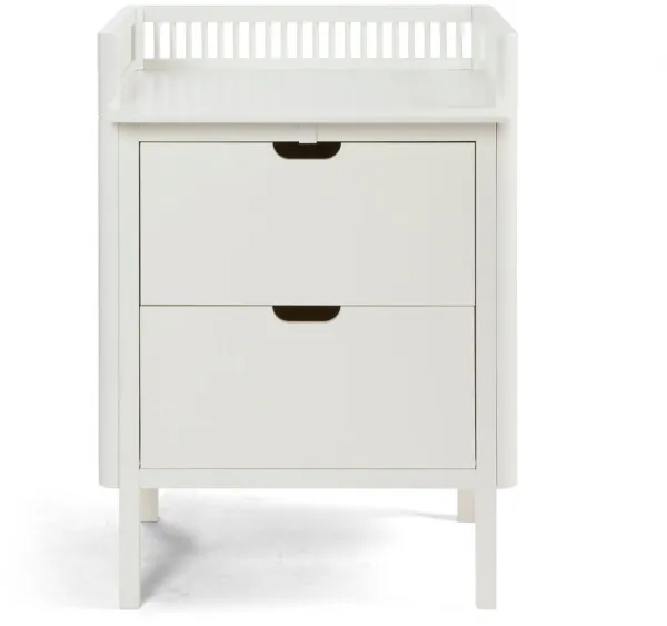 Hoitopöytä laatikoilla - valkoinen FSC®