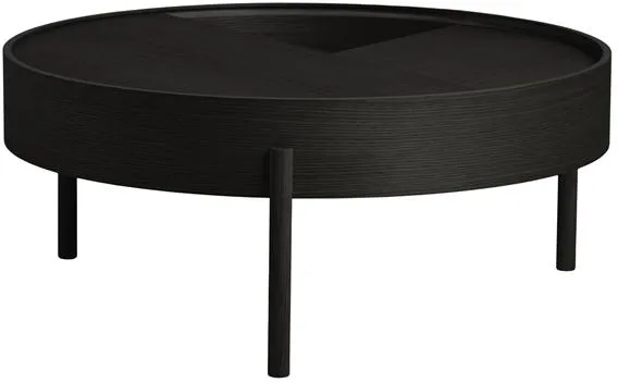 Woud Arc Sohvapöytä Musta Saarnia Ø89