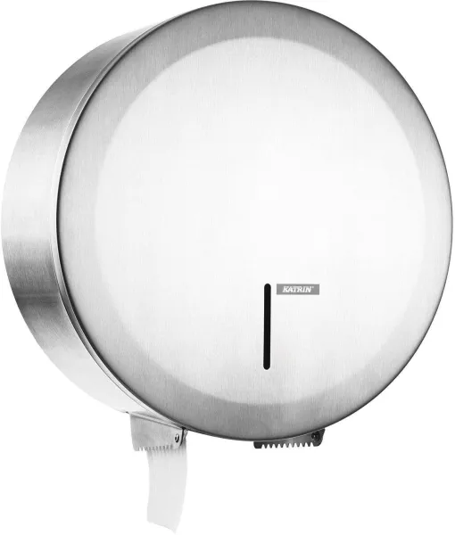 Katrin Gigant L -annostelija, suurille wc-paperirullille, harjattua terästä